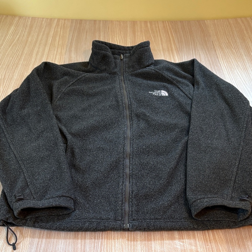 The North face zip front jacket dark gray